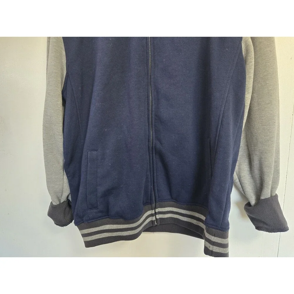 Notre Dame Jacket Mens XL Blue Colosseum Retro Fighting Irish Varsity Letterman - Picture 3 of 9